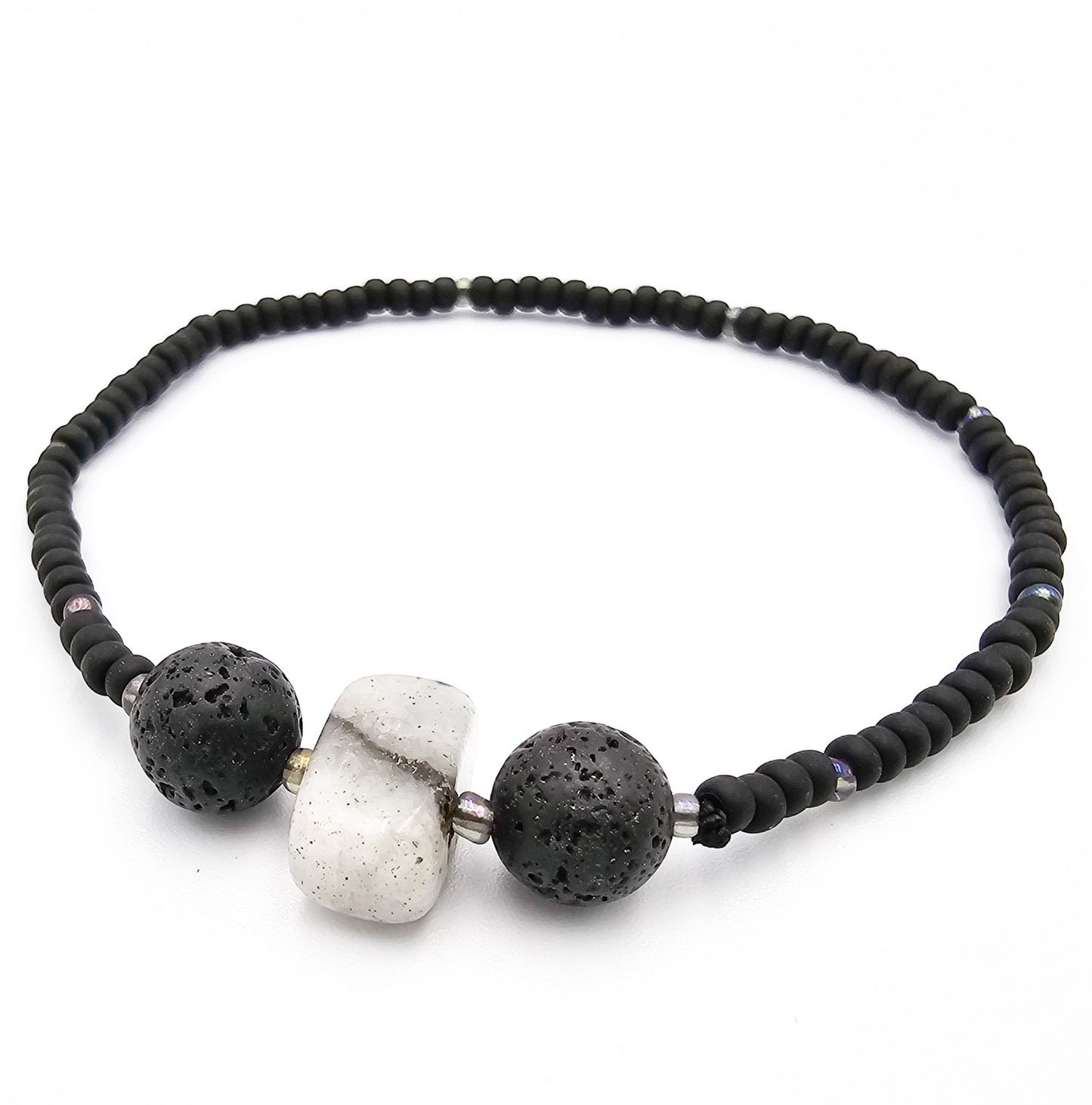 "Dark and Flashy" -  Stone Cold Bracelet Set