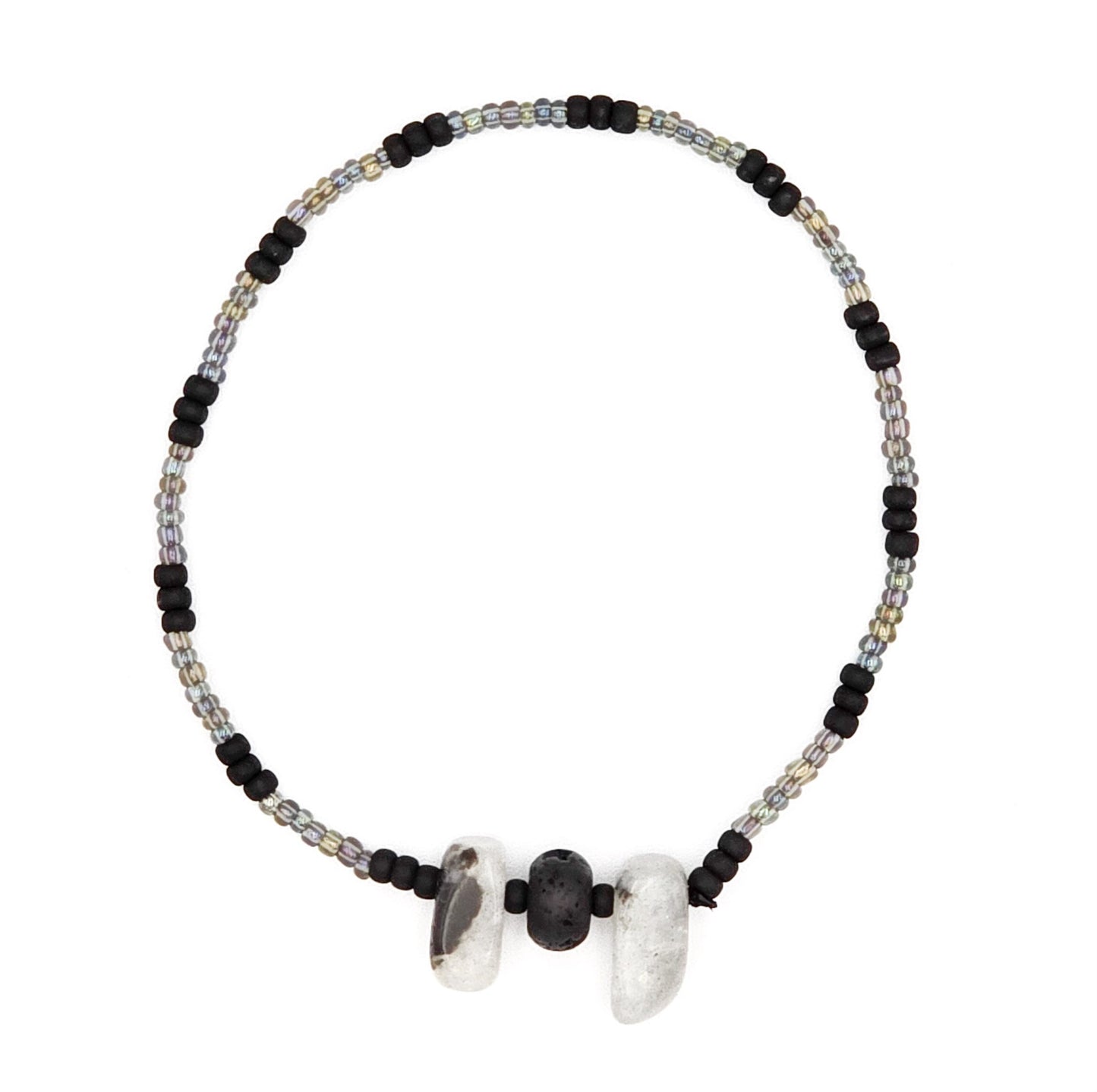 "Dark and Flashy" -  Stone Cold Bracelet Set