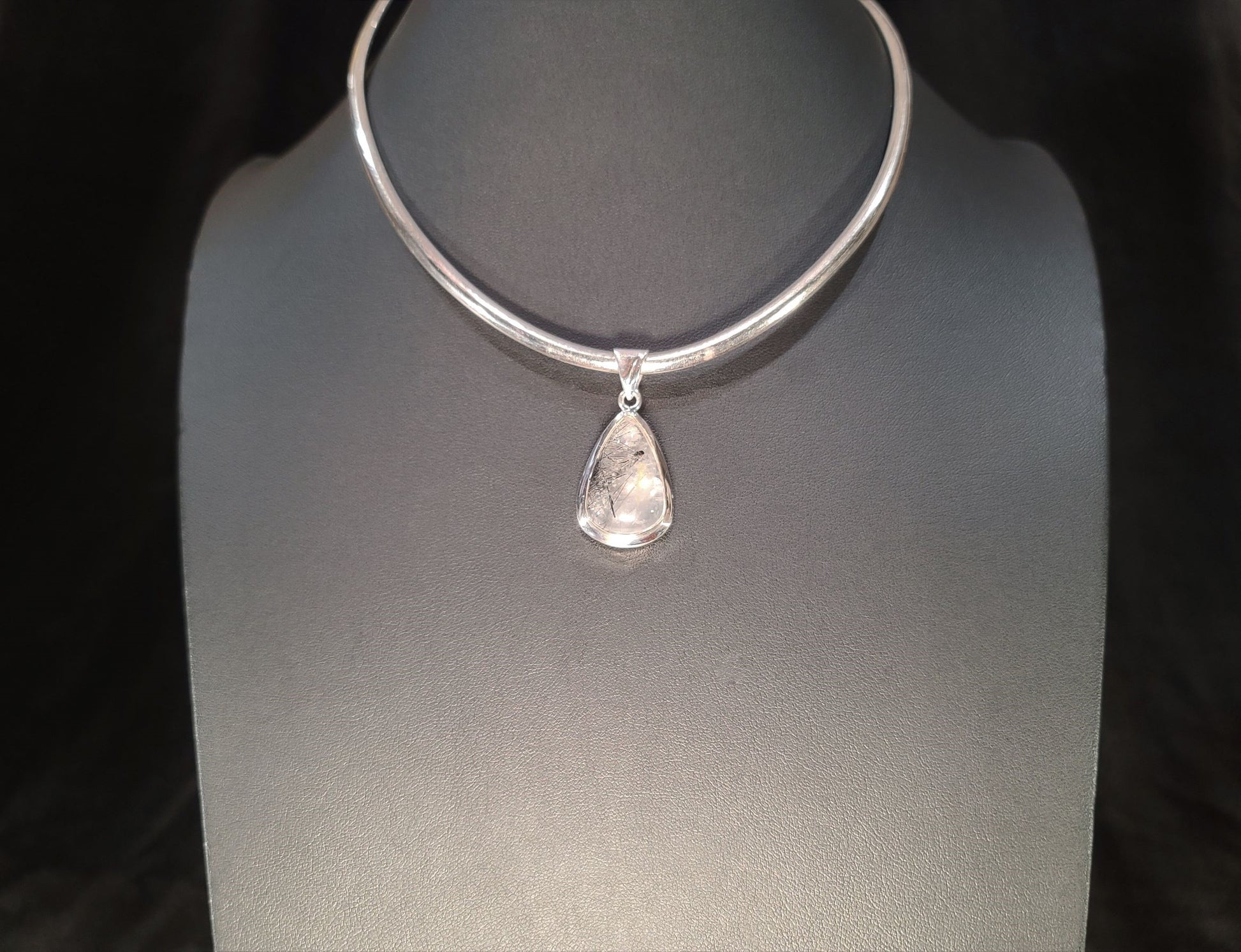 Sterling Silver & Rutile Quartz Pendant - Das Vixen