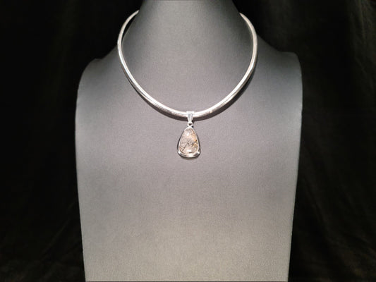 Sterling Silver & Rutile Quartz Pendant - Das Vixen