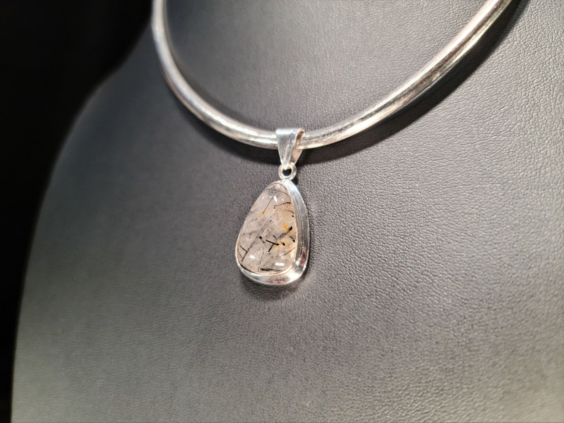 Sterling Silver & Rutile Quartz Pendant - Das Vixen