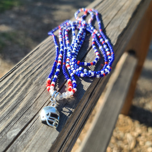 "Big Blue" - Team Spirit Charm Beads - Das Vixen